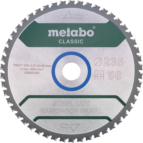 Lame de scie « steel cut/sandwich panel - Classic » - Lame 235 x 30 mm - Dents 50 mm - FZ/FA 4° - 628681000 (1/5)