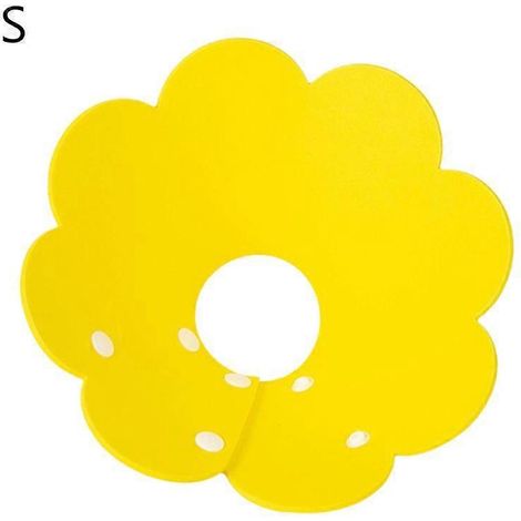 Tour de cou réglable pour chat en forme de tournesol, collier élisabéthain pour animaux, tailles S/M/L, couleur jaune.