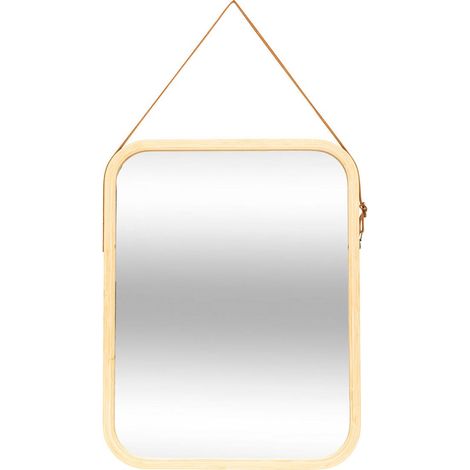 Miroir Mural à Suspendre "Bambou" 45cm Naturel