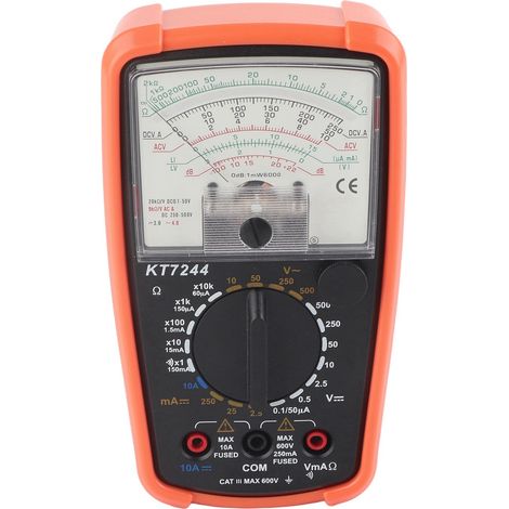 Multimètre à aiguille KT7244, mesureur de tension et de courant de haute précision avec boîtier de protection antichoc (1/5)