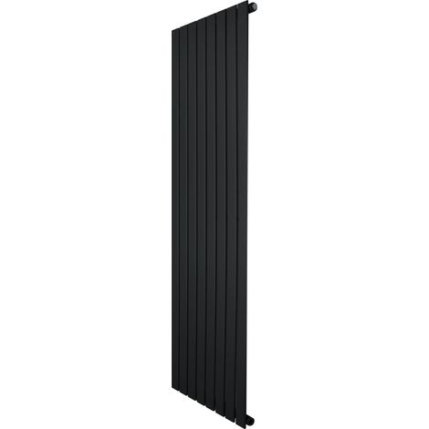 Flat Single Column Radiator - 1600 x 560mm - Black