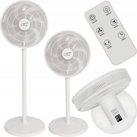 LTC 45W Standventilator Schwarz mit Fernbedienung