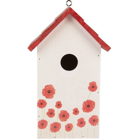 Nichoir à Oiseaux en Bois Blanc Abri de Nidification pour Jardin et Balcon 15 x 10 x 22 cm - PANGIVO (1/5)