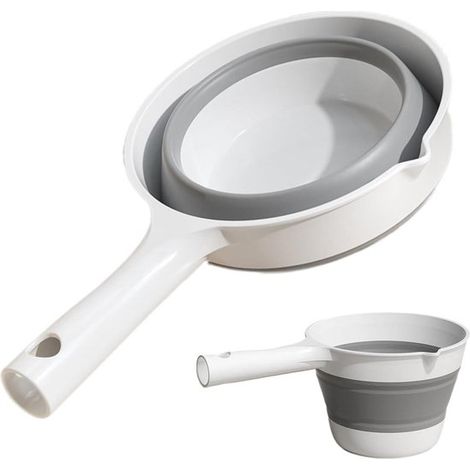 Mestolo pieghevole per l'acqua - Cucchiaio da cucina - Aiuto in cucina - Design a prova di perdite - 27 x 15,5 cm - Blu (1/5)