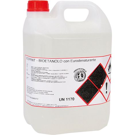 COMBUSTIBILE LIQUIDO BIOETANOLO Lt. 5- 4 pezzi  - SPRINTCHIMICA