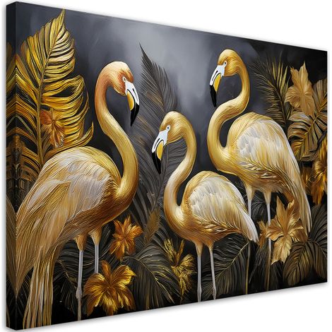 Tableau déco Flamants dorés Oiseaux Glamour 60x40 (1/5)