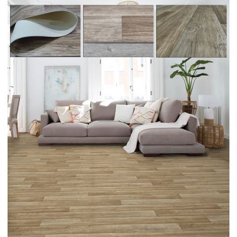 Tapis Vinyle en Bois antidérapant pour Sol similaire au parquet Naturel. (1/5)
