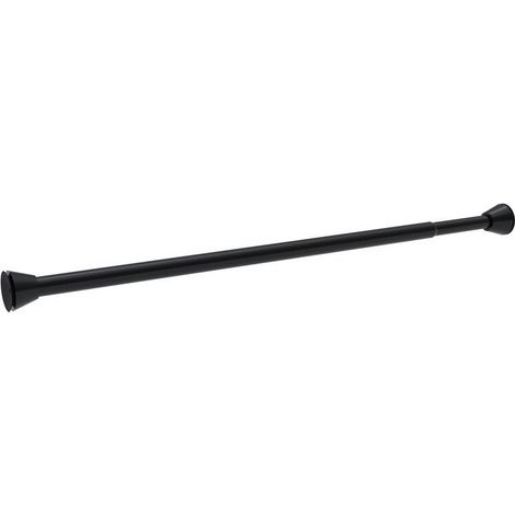 CESSOT Tringle à rideau extensible entre murs, 80-125 cm diam. 20 mm, noir