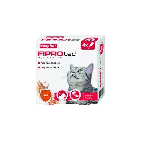 Beaphar FIPROtec Spot On Cat 4 pipette - 4tmnt - 496791