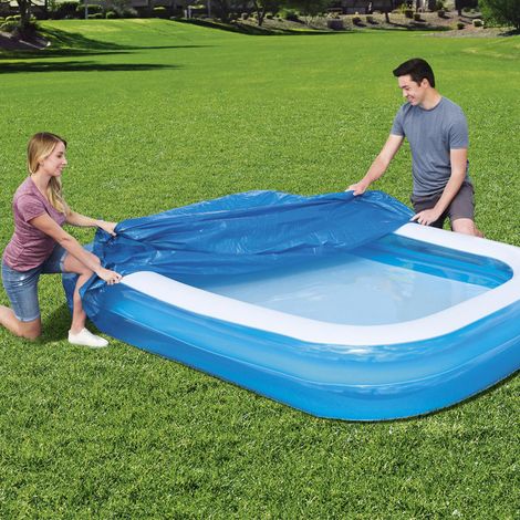 Schutzplane für rechteckigen Pool 262 x 175 cm – wasserdichte und staundichte Abdeckung kompatibel mit aufblasbaren Modellen-lsw