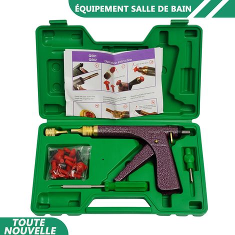 WAOBDLA Kit d'outils de réparation de pneu à vide de roue de voiture Bouchon de champignon Bouchon de pneu Tubeless avec boîte (1/5)