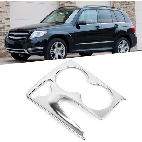 Garniture de cadre de porte-gobelet d'eau de console compatible avec Mercedes Benz Classe GLK (X204) 2008-2015 (Chromeplate) (1/5)