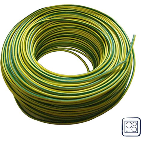 Halogenfreies Elektrokabel 4 mm² Grün/Gelb 100 m PVC-Draht H07Z1-K Kabel für Haushaltsgeräte (1/5)