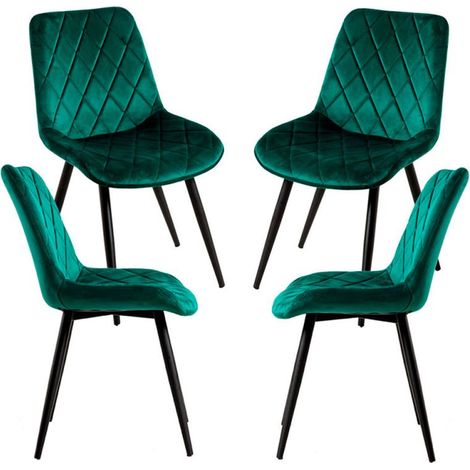 Packs Sillas Comedor - Pack 4 Sillas Min Terciopelo - Verde