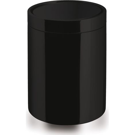 Lineabeta - Bidoncino da tavolo tondo in acciaio nero opaco (1/2)