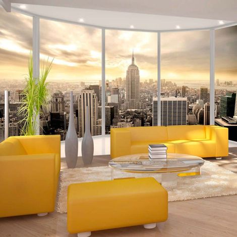 Papier peint matin ensoleillé à new york city - 300 x 210 cm (1/4)