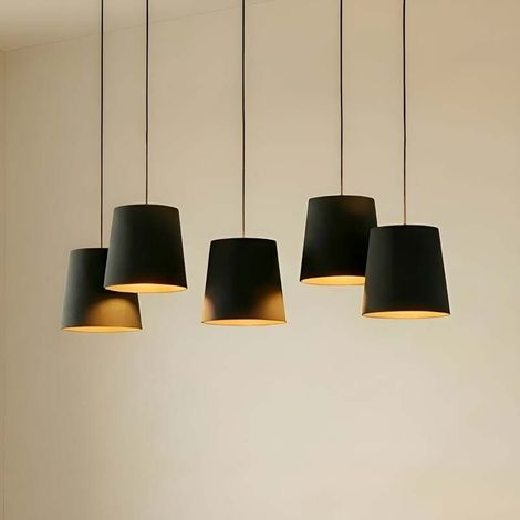 [GEBRAUCHT] B-Ware Lucande Thamila Hängeleuchte Hängelampe Deckenlampe Leuchte Lampe schwarz Eiche (1/2)