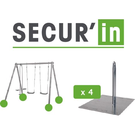 Kit de scellemement - sans beton - pour portique bois ou metal SECURIN TRIGANO