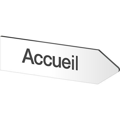 Panneau flèche directionnelle droite personnalisable - Couleur blanc (1/5)
