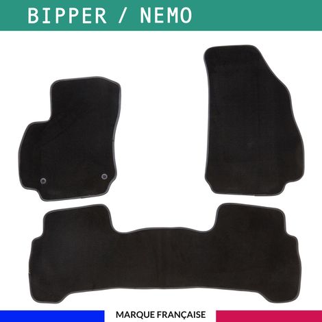 Tapis de voiture - Sur Mesure pour NEMO / BIPPER (dès 2008) - 3 pièces - Tapis de sol antidérapant pour automobile (1/4)