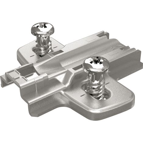 Hettich – Embase cruciforme à visser 200 pièces – Nickelé – Pour charnières Sensys et Intermat – Vis de fixation Direkt Ø 5 x 12 mm (1/2)