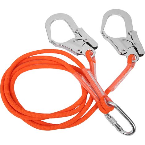1.6M longe de sécurité antichute pour travaux en hauteur, corde de maintien extérieur chantier, assurance de protection travailleur (1/5)