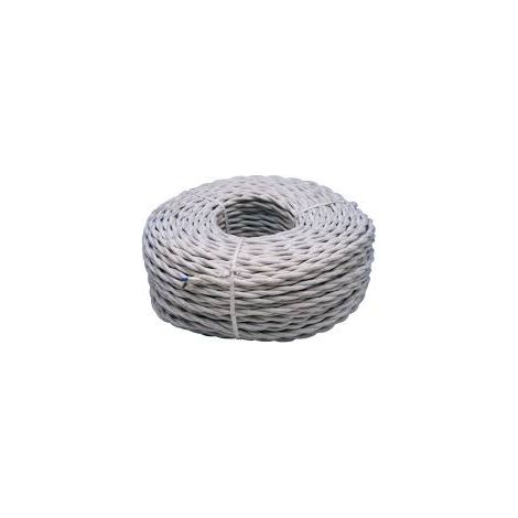 Cavo Elettrico In Cotone Intrecciato 3 x 1 mm Bianco venduto a metro