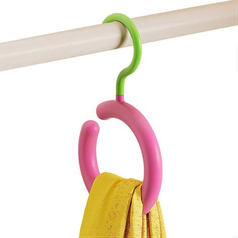 Porte-manteau rond multifonctionnel avec crochets rotatifs pour foulards, ceintures et cravates - Idéal pour l'entrée, la buanderie, la salle de bain, la cuisine et le salon. (1/5)