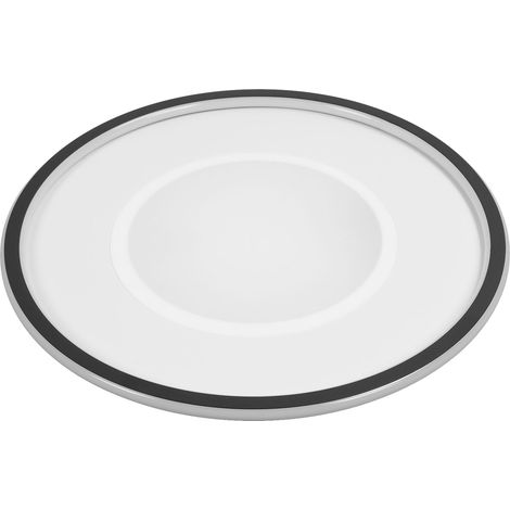 Plafonnier LED rond fer PC variateur progressif commande APP télécommande 110-265V cadre noir pour chambre couloir montage plafond japonais (1/5)