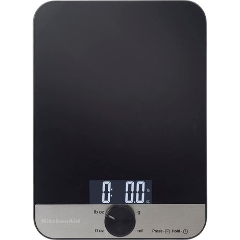KitchenCraftK1894 Bilancia da cucina HK1894, vetro, nero (1/5)