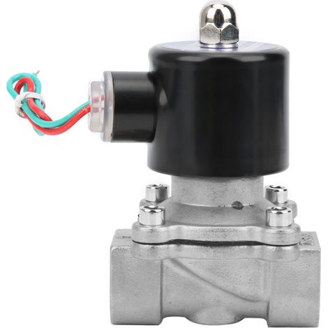 3/4 inch electric solenoid valve in 304 stainless steel, Direct action normally closed for air, water and oil, AC 220V. (1/5)