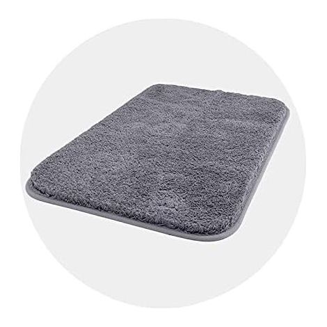 Rutschfeste Badematte, saugfähige Badematte, flauschige Mikrofaser-Badematte (1/4)