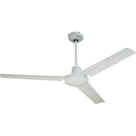 Ventilateur de plafond SEYCHELLES 65W Ø122cm – 3 vitesses – Pales en métal – Finition blanche – Silencieux et réversible pour été/hiver – Farelek