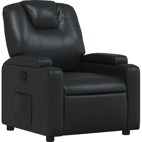 Fauteuil inclinable en similicuir noir (1/5)