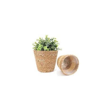 Seegraskorb, Pflanzkörbe, Blumenkorb, Blumentopf, Aufbewahrungskorb, 18 cm, 2er-Set, für drinnen und draußen