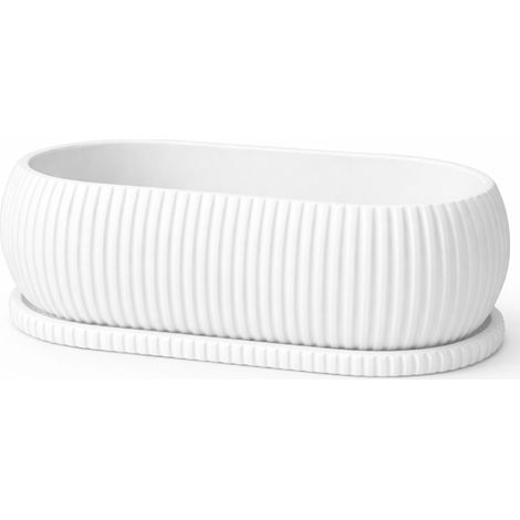 Vaso da fiori bianco scanalato, loft moderno minimalista giapponese