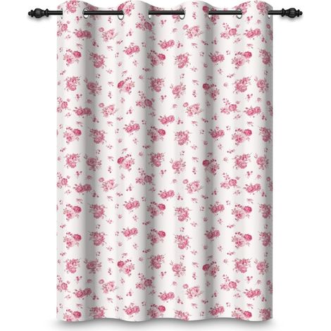 107x160cm Rideaux à œillets Fleurs Sauvages Rustique Rouge Naturel Petit Floral Ferme Jardin Rideaux isolants Thermiques occultants pour Chambre Salon Salle à Manger Cuisine,1 Panneau Simple (1/5)