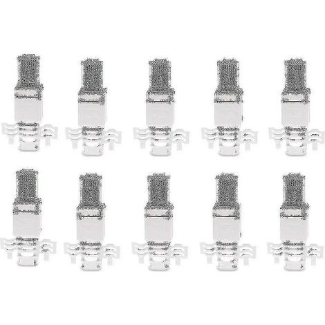 10 connecteurs réseau RJ45 sans outil pour câbles LAN UTP Cat6, permettant une installation sans outil des câbles Cat5 et Cat7. (1/5)