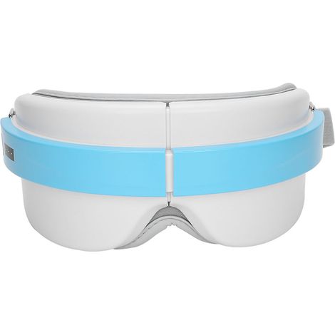 Masque massageur oculaire électrique intelligent, compression chaude, vibrations thérapeutiques, appareil anti-fatigue yeux, bleu (1/5)