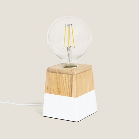 Lámpara de Mesa de Madera Lakara Natural (1/7)