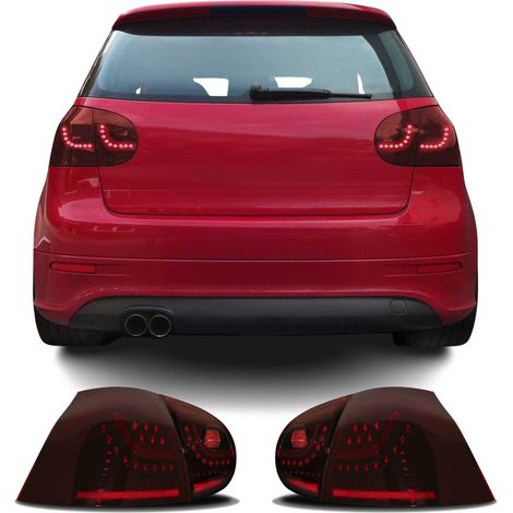 Feux arrière à LED pour Volkswagen Golf 5 2003-2008 Foncé Rouge 4 Pieces (1/3)