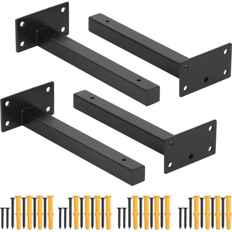 4 Pièces Équerre Étagère de Fixation, Supports D'étagère Murale, Support Flottant Industriels, Équerre Étagère Industrielle 20 mm D'épaisseur, Capacité de Charge : 40-60kg (20CM) (1/5)