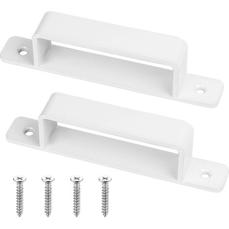 2 Pcs Poignet de Porte Poignee de Porte Interieur Exterieur Blanc, 156 mm Poignée de Porte Coulissante, Poignée Porte Coulissante, Poignée Porte de Garage Armoire Meubles Cuisine, Poignées de Porte (1/5)