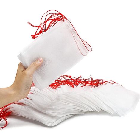 Sacs de protection pour fruits, 100 paquets de sacs de filet de jardin en nylon de 4x6 pouces avec cordon de serrage pour protéger les graines des plantes, les fruits, les fleurs et les légumes, sac d (1/5)