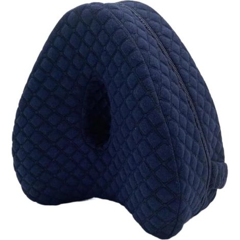 Oreiller d'alignement des Hanches - Soulage Les douleurs sciatiques et Jambes Personnes Dormant sur Le côté Coussin Entre Jambes pour Dormir(bleu marine) (1/4)