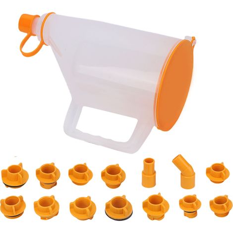 Kit d'entonnoir d'huile moteur 15 pièces, anti-déversement 1.5 Qt avec 14 adaptateurs pour plusieurs modèles de véhicules (1/5)
