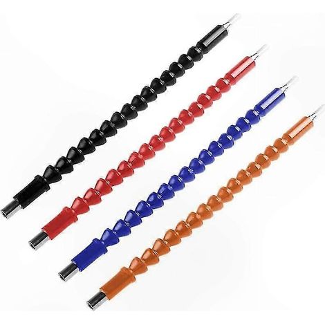 Lot de 4 forets flexibles réglables, tige incurvée en acier inoxydable de 30 cm, outil de précision pour espaces restreints et travaux variés (1/5)