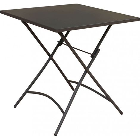 Tavolo Bristol 70x70x72 h cm in Acciaio Taupe Scuro (1/3)