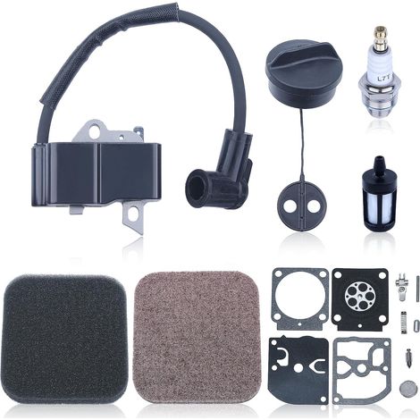 Ignition Coil Module Kit For Stihl FS85 FS80 FS80R FS75 FC75 FC85 KM85 HL75 HS75 with Air Filter, Repair Kit and Spark Plug, Replacement 4137 400 1350 (1/5)