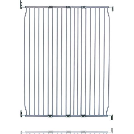 Safetots Extra Tall Eco Screw Fit Baby Gate, Grey, 110cm - 120cm, Extra Tall Gate 100cm in Height, Stair Gate for Baby